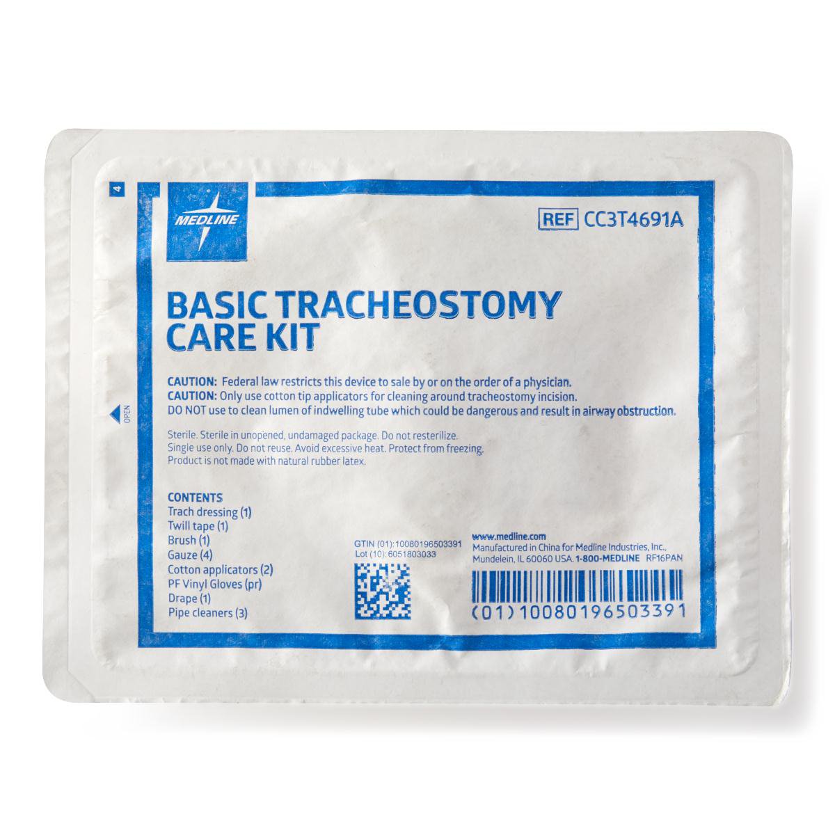 Medline CC3T4691A - Medline Tracheostomy Care Kit - 1/Each, 20/Case