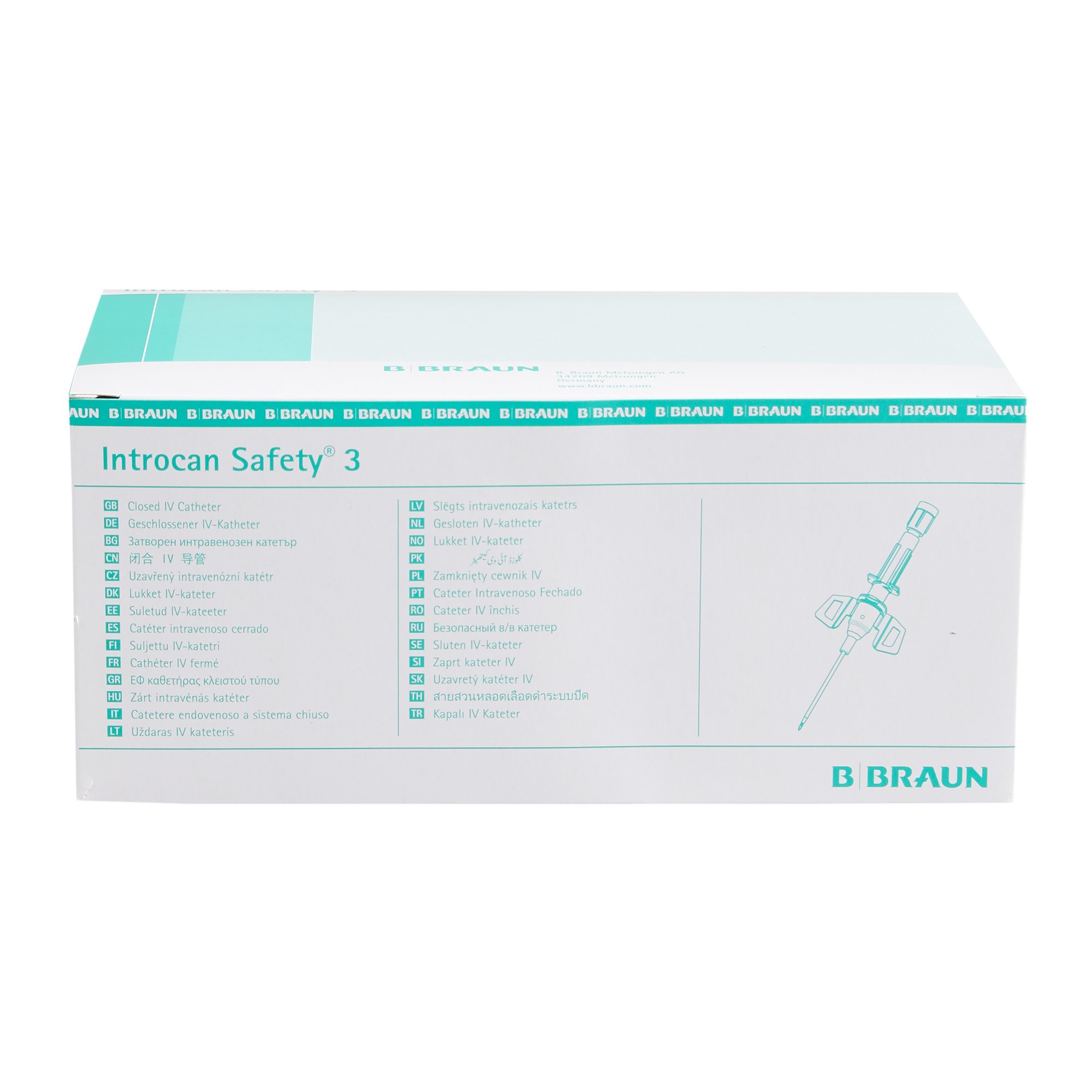 B. Braun 4251128-02 - Introcan Safety® 3 Closed IV Catheter, 22 Gauge, Winged - 50/Box, 200/Case