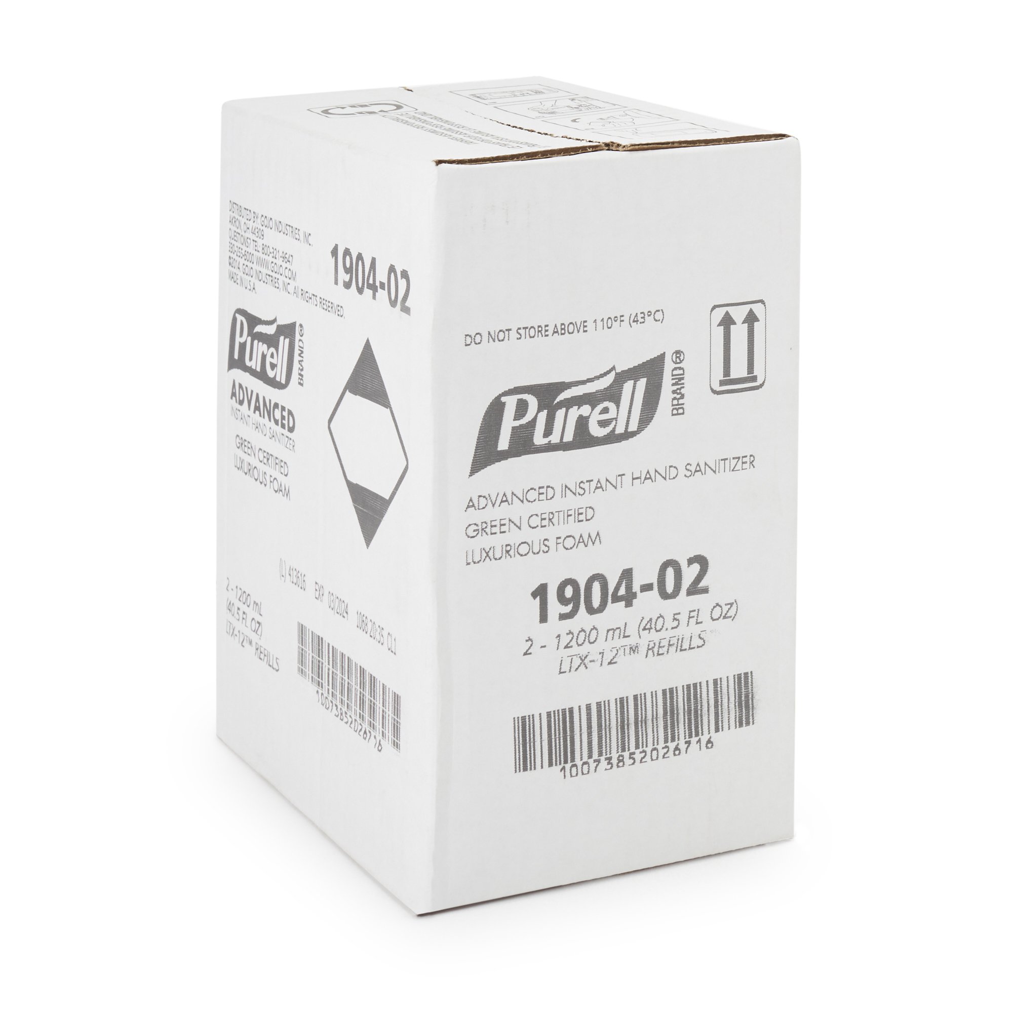 GOJO - 1904-02 Purell® Advanced Foaming Hand Sanitizer 1200 mL Dispenser Refill Bottle