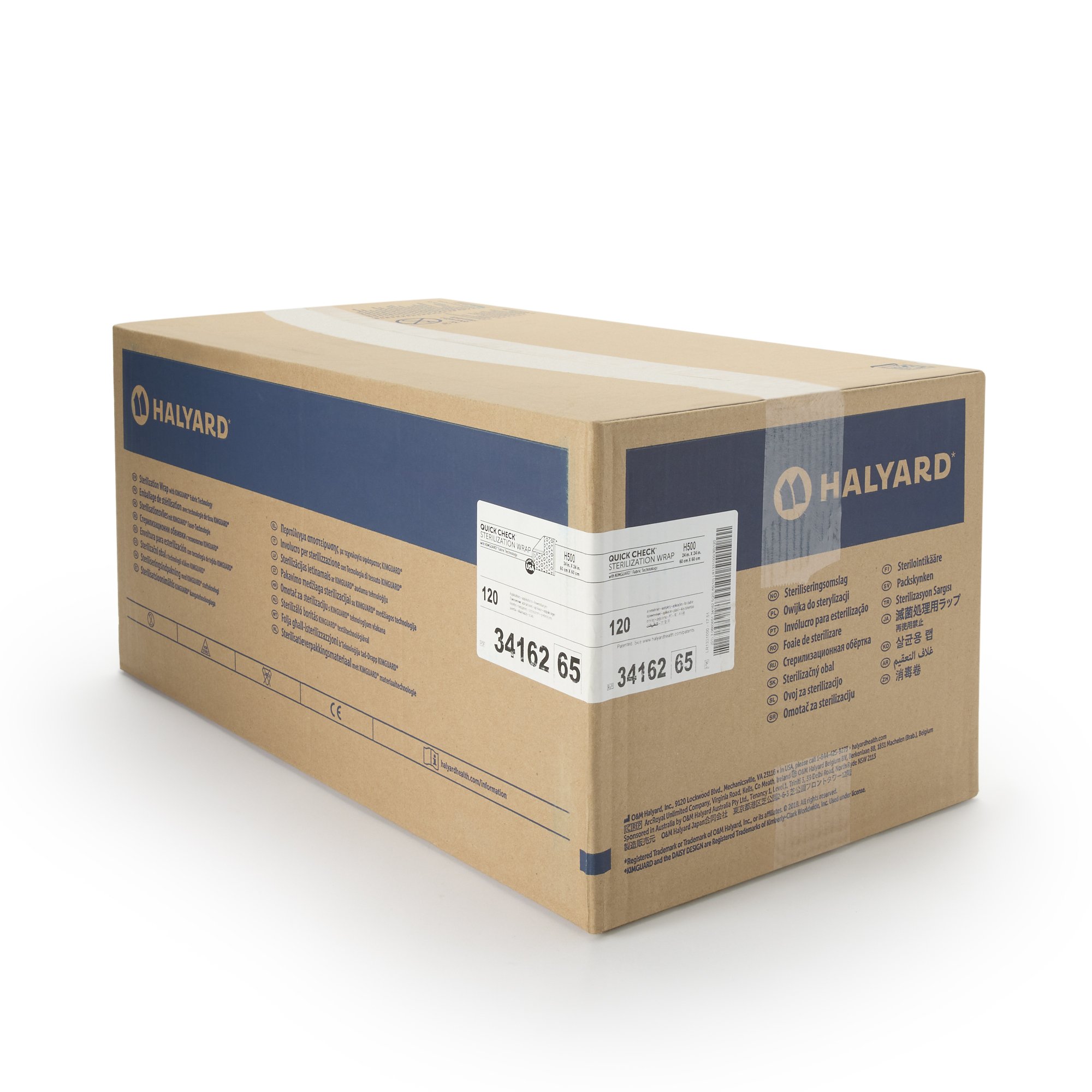 O&M Halyard Inc 34162 - Quick Check H500 Sterilization Wrap, 24 x 24 Inch - 120/Case