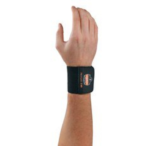 Ergodyne - 72102 Wrist Support ProFlex® 400 Universal Wraparound / Wristlet Elastic Left or Right Wrist Black One Size Fits Most