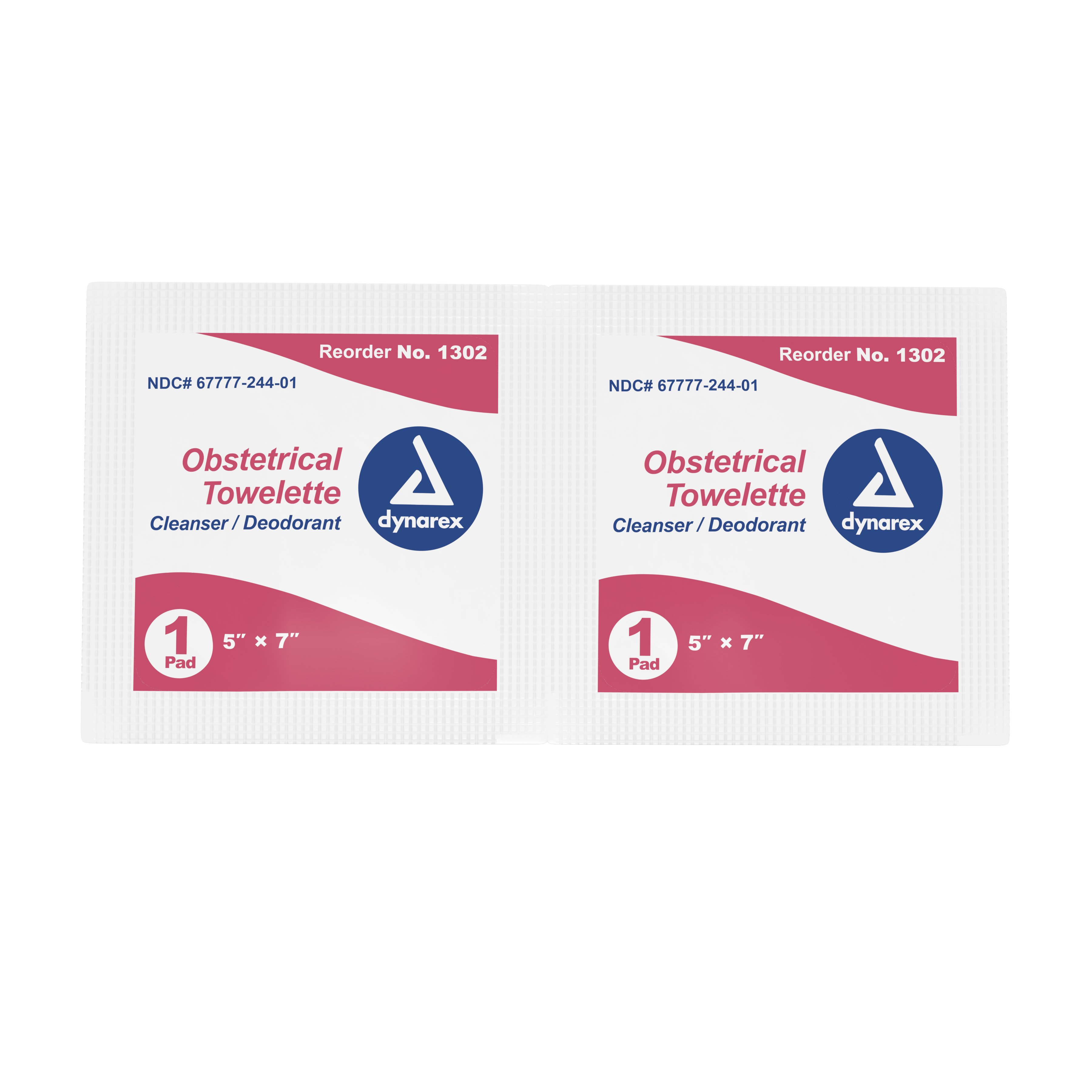 Dynarex 1302 - dynarex® Scented Obstetrical Towelettes, Individual Packets - 100/Box, 1000/Case