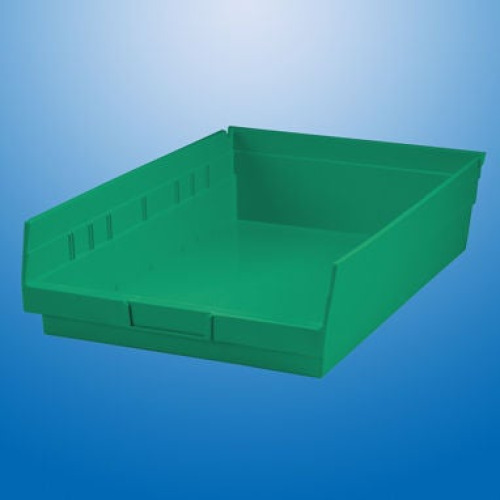 Health Care Logistics - 1456B Shelf Bin Light Blue Plastic 4 X 11-1/8 X 17-7/8 Inch