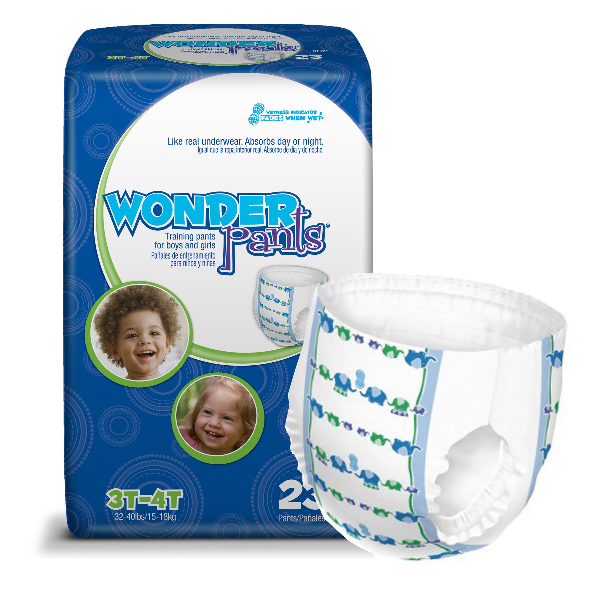 First Quality Products LLC WP8001-1 - Cutie Pants® Toddler, Heavy Absorbency, Daytime/Overnight, 32 – 40 lbs, 3T to 4T - 23/Pack, 92/Case