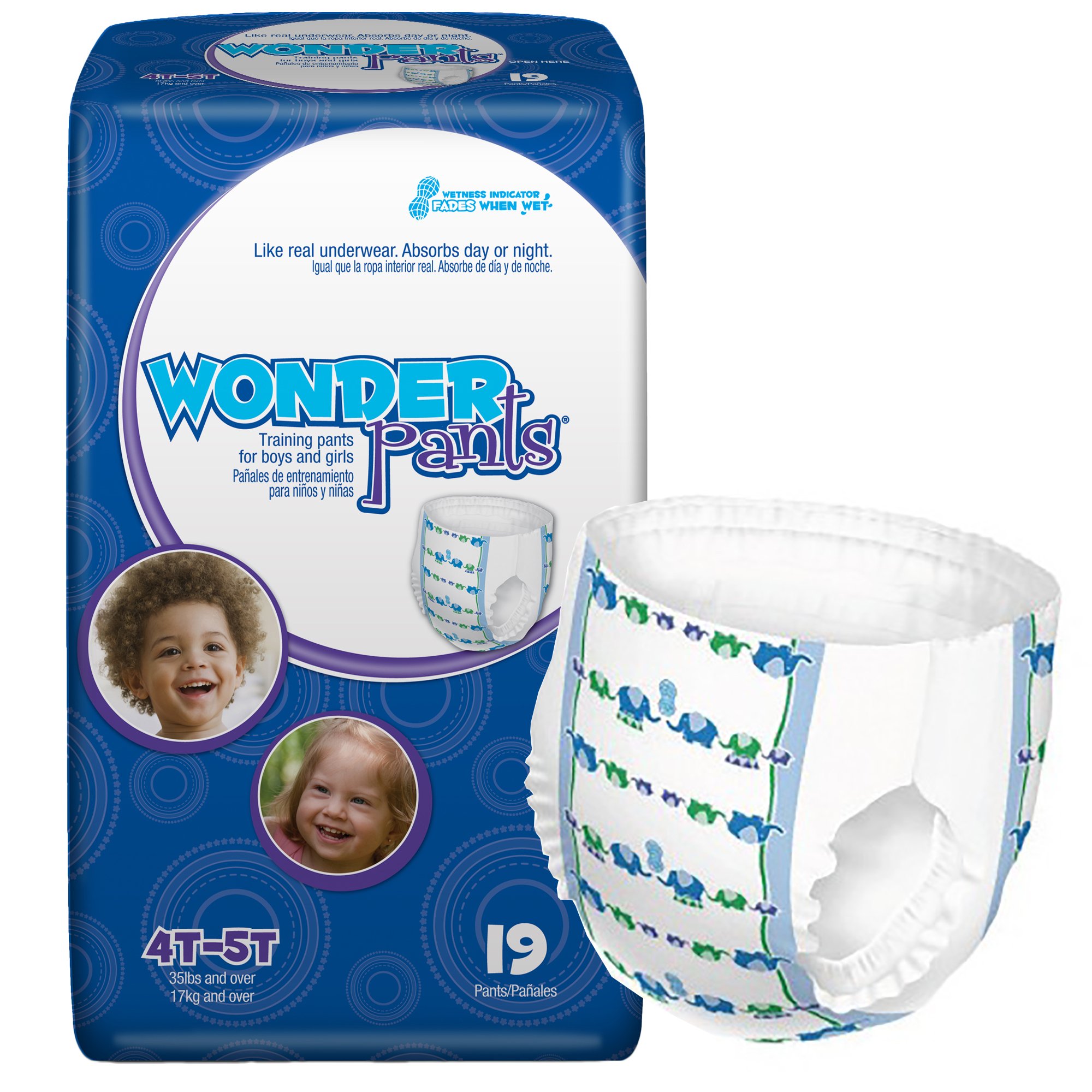 First Quality Products LLC WP9001-1 - Cutie Pants® Unisex Toddler, Heavy Absorbency, 35+ lbs, 4T – 5T - 19/Pack, 76/Case