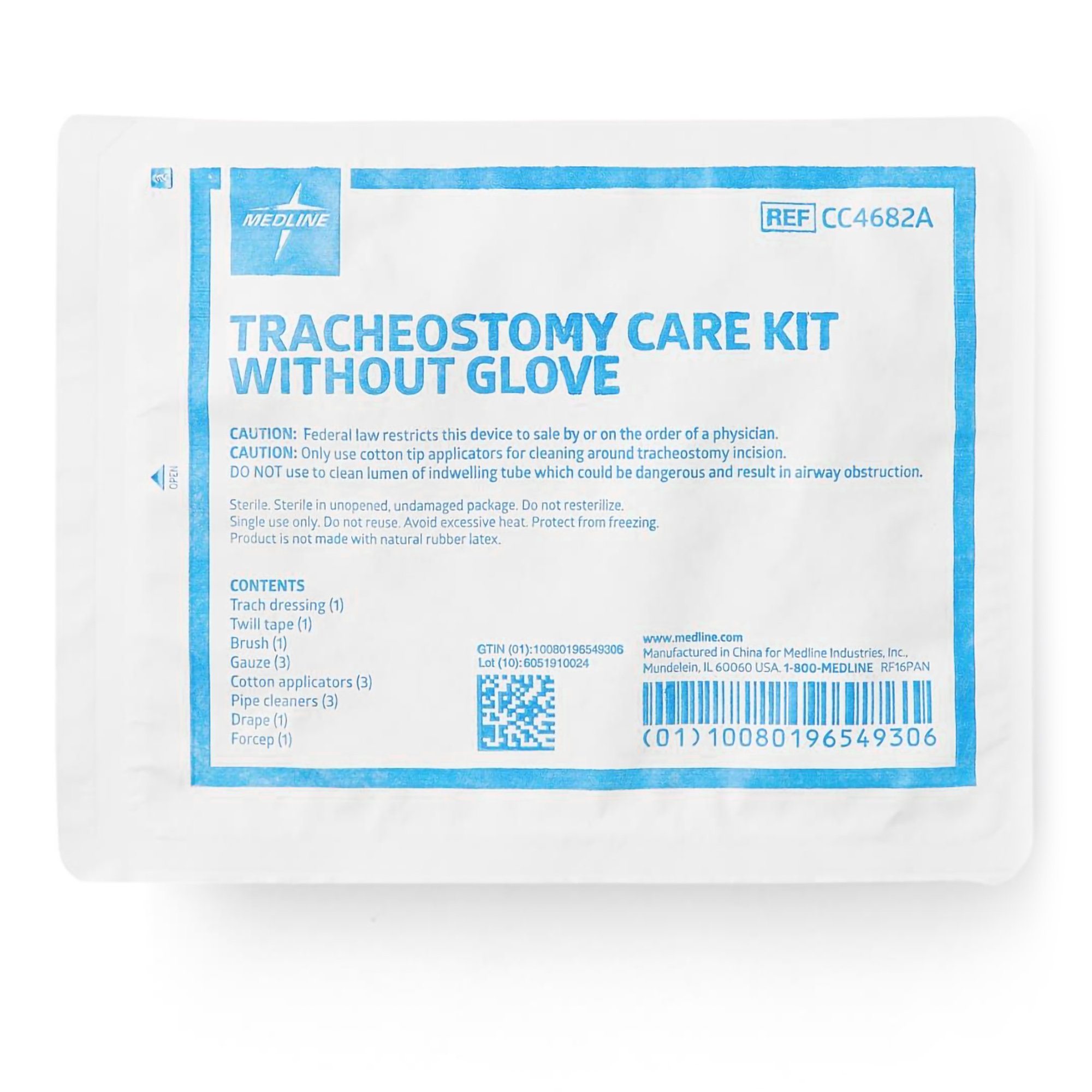 Medline CC4682A - Medline Tracheostomy Care Kit - 1/Each, 20/Case