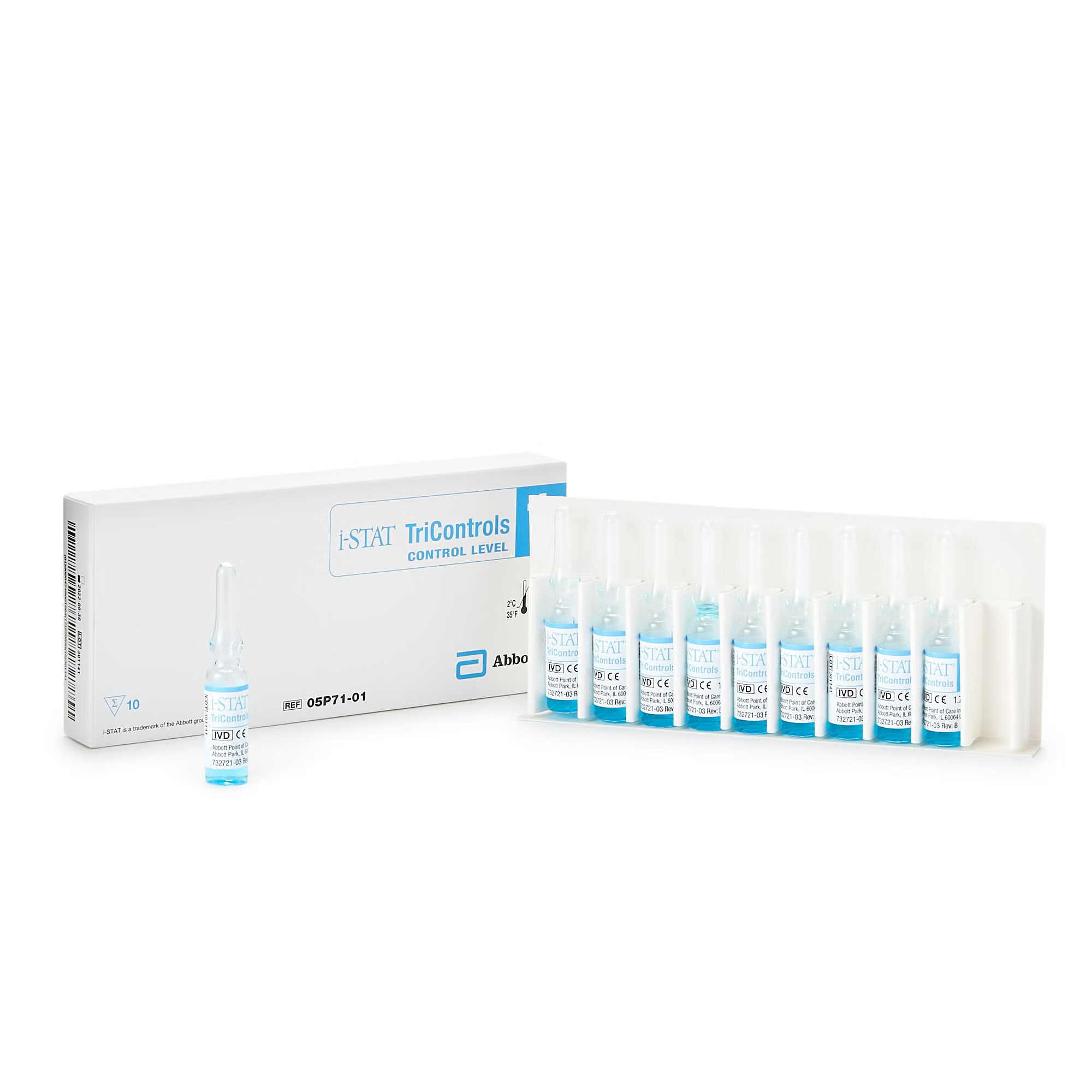 Abbott Point of Care - 05P7101 Control i-STAT® Tricontrols Sodium / Potassium Level 1 1.7 mL