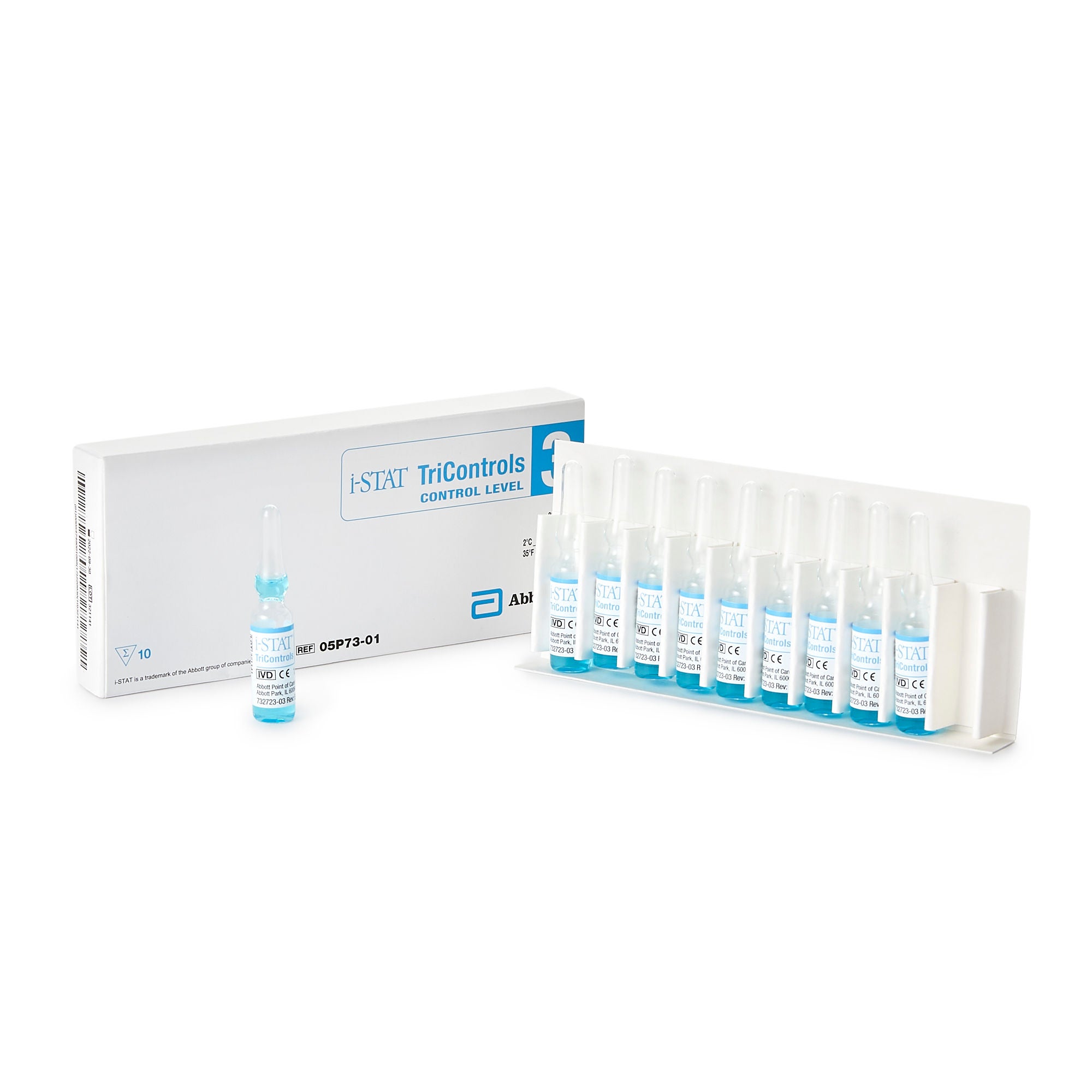 Abbott Point of Care - 05P7301 Control i-STAT® Tricontrols Sodium / Potassium Level 3 1.7 mL