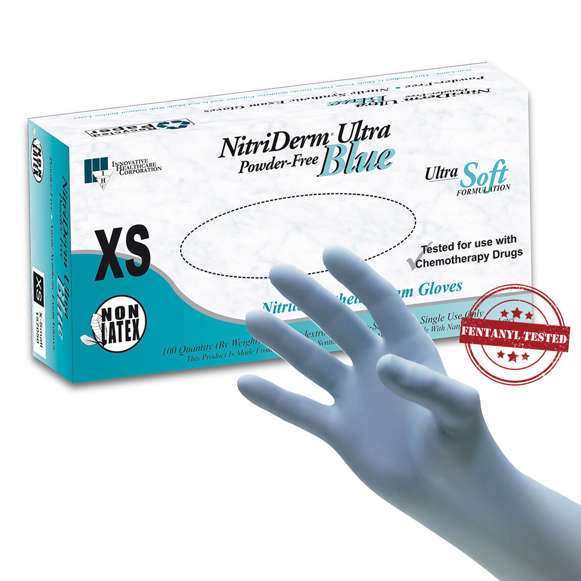 Innovative Healthcare Corp - 157050 NitriDerm® Ultra Blue Exam Glove