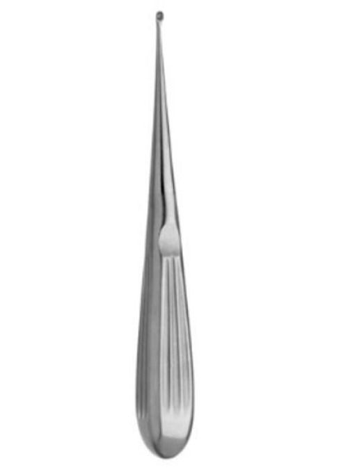 V. Mueller - AU6600 Mastoid Curette V. Mueller® Spratt 6-1/2 Inch Length Hollow Handle with Grooves Size 000 Tip Oval Cup Tip