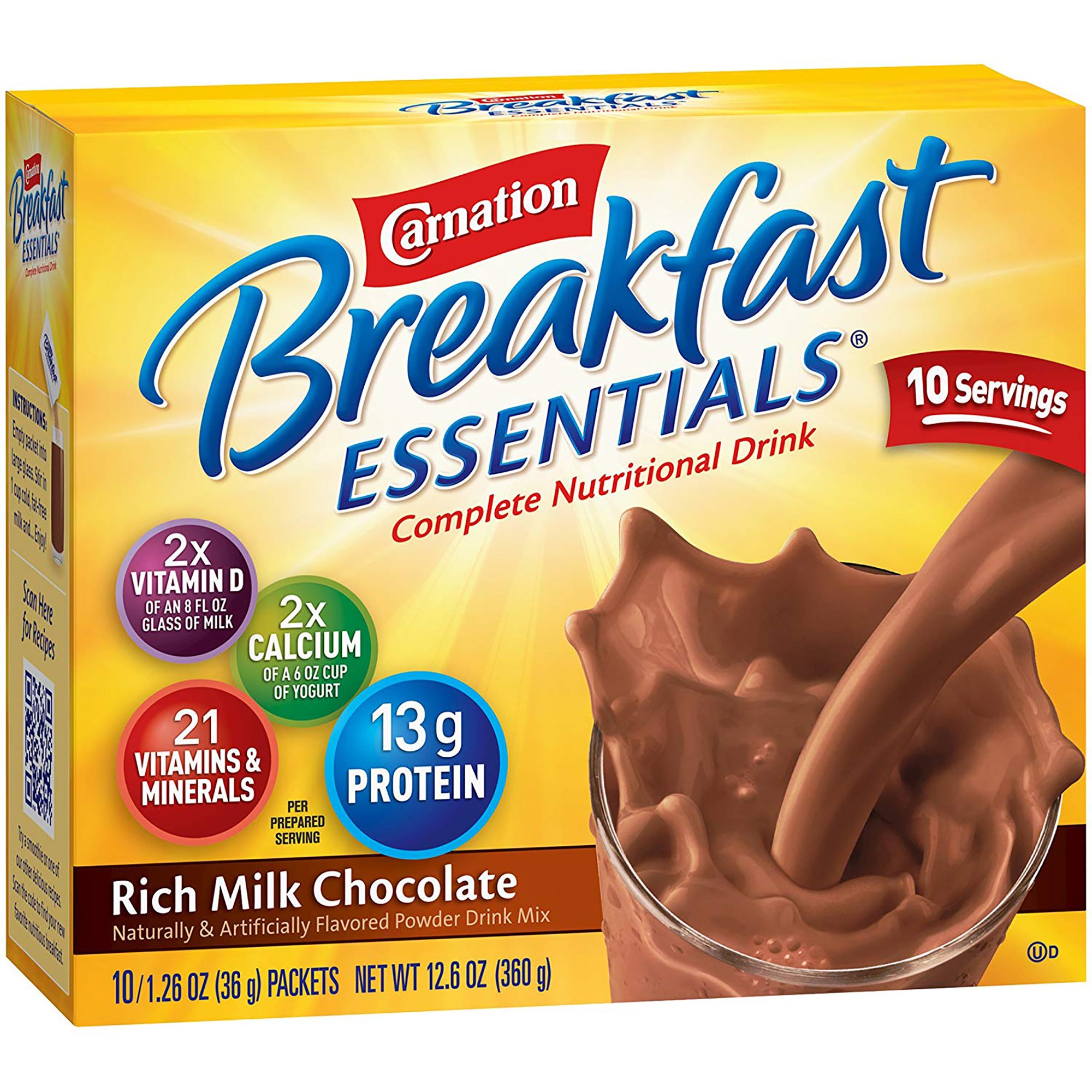 Nestle Healthcare Nutrition - 10050000530325 Carnation Breakfast Essentials® Chocolate Nutritional Drink