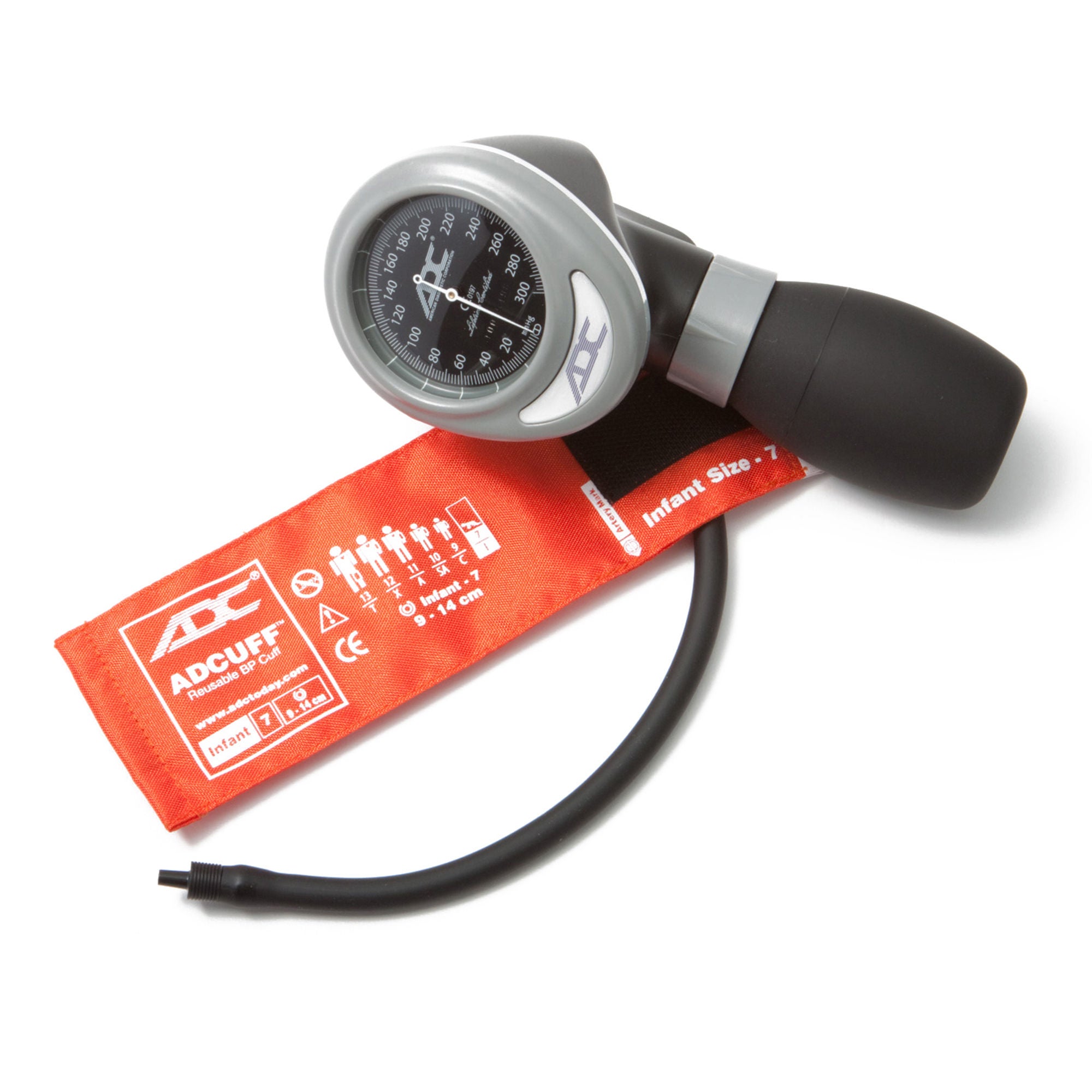 American Diagnostic Corp - 703-7IOR Aneroid Sphygmomanometer Unit Diagnostix™703 Series Infant Cuff Arm Nylon Cuff 9 - 14 cm Palm Aneroid