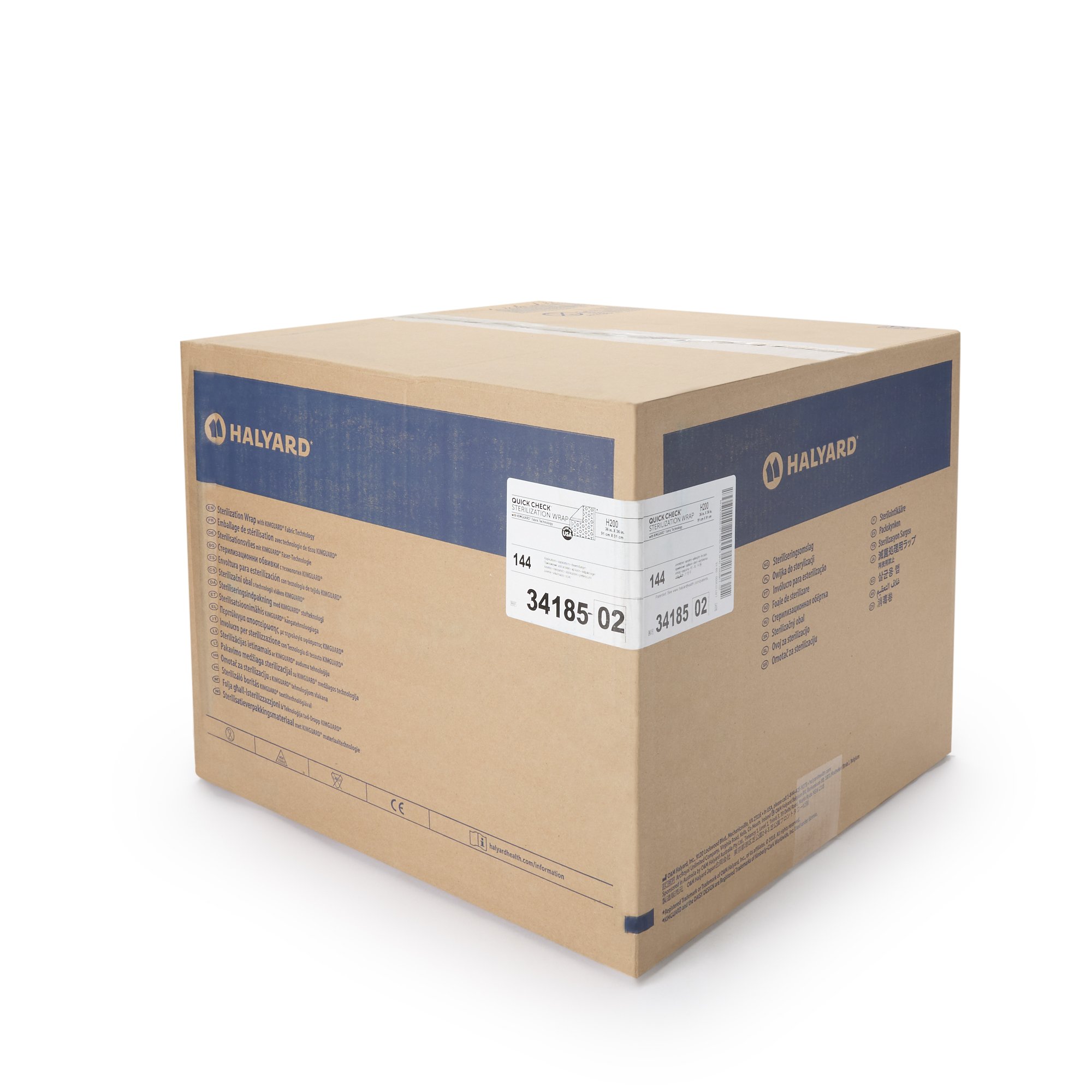 O&M Halyard Inc 34185 - Quick Check H200 Sterilization Wrap, 36 x 36 Inch - 48/Pack, 144/Case