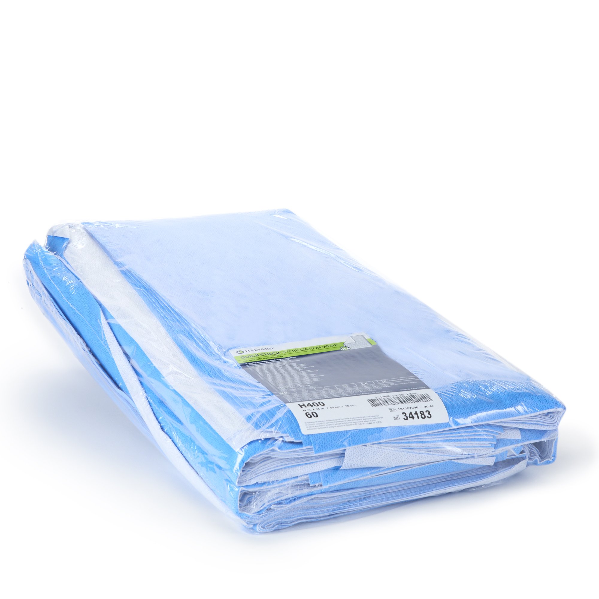 O&M Halyard Inc 34183 - Quick Check H400 Sterilization Wrap, 24 x 24 Inch - 60/Pack, 120/Case