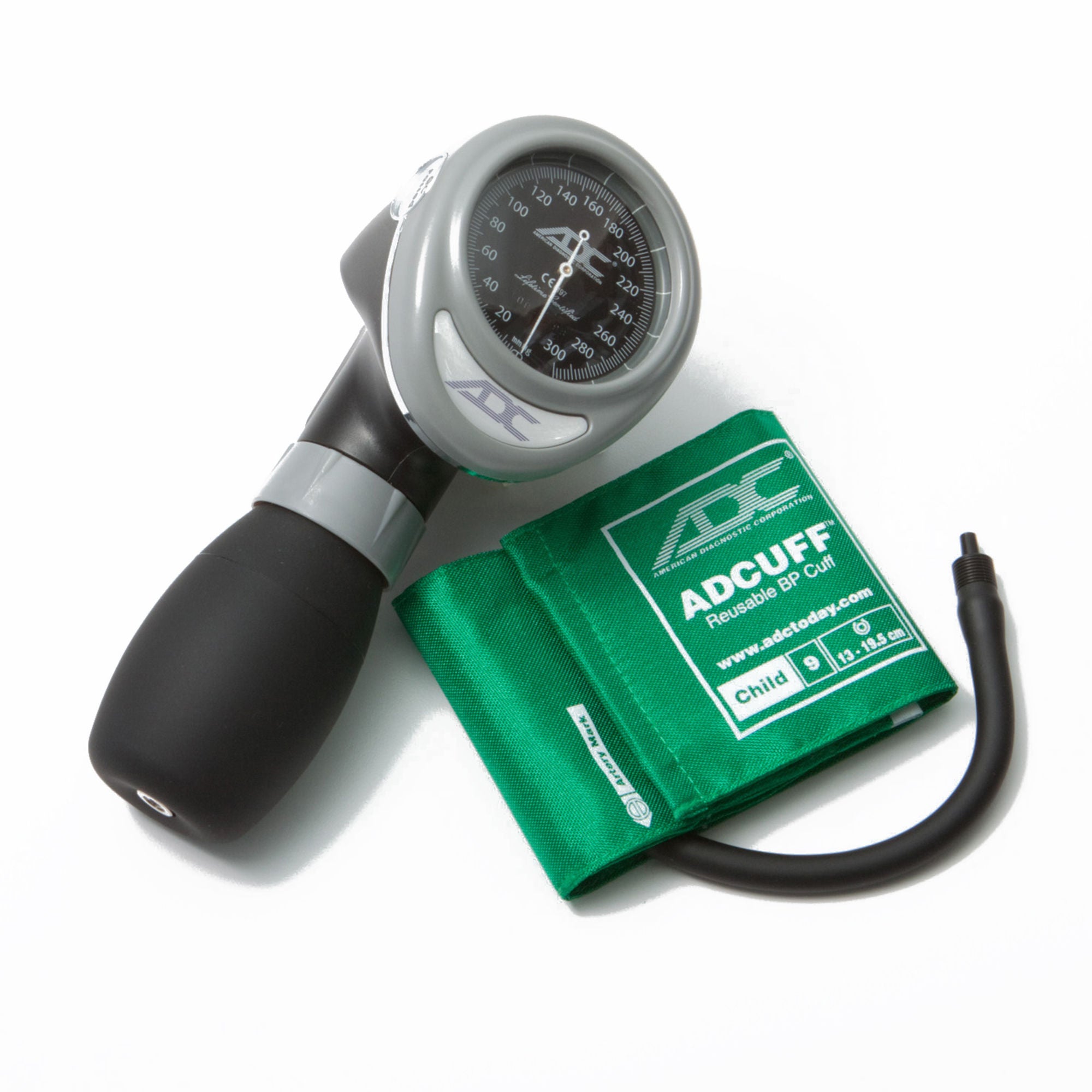 American Diagnostic Corp - 703-9CGR Aneroid Sphygmomanometer Unit Diagnostix™703 Series Pediatric Cuff Arm Nylon Cuff 13 - 19.5 cm Palm Aneroid