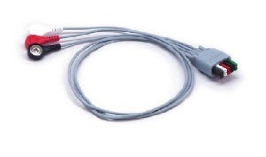 Mindray USA - 0012-00-1503-06 Mobility ECG Wire 36 Inch, 3-Leads, Snap Leads, Reusable For DPM 6, DPM 7, Panorama Telepack, Passport 2, Passport V, Spectrum, Spectrum OR, V12, V21, Passport 8, Passport 12, T1 Patient Monitor
