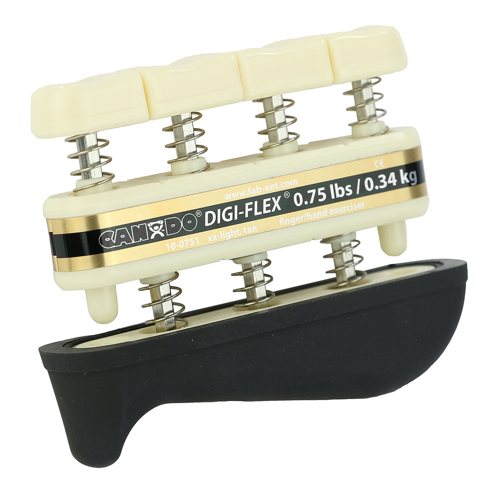 Fabrication Enterprises - 10-0751 Hand Exerciser CanDo® Digi-Flex® Tan 2X-Light Resistance