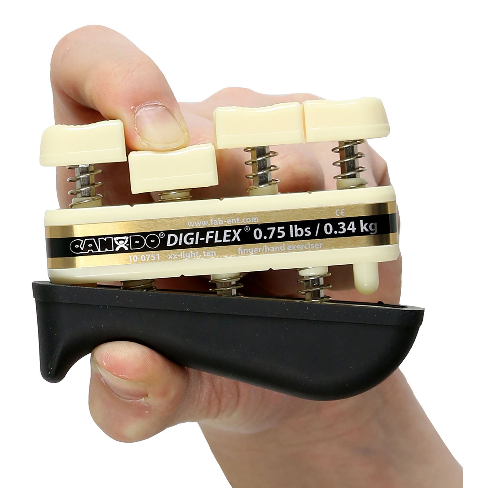 Fabrication Enterprises - 10-0751 Hand Exerciser CanDo® Digi-Flex® Tan 2X-Light Resistance