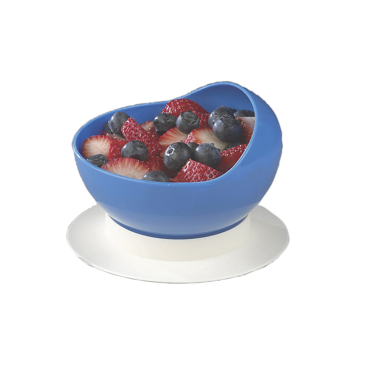 Fabrication Enterprises - 62-0150 Scoop Bowl with Suction Cup Base FabLife Plastic Blue Reusable