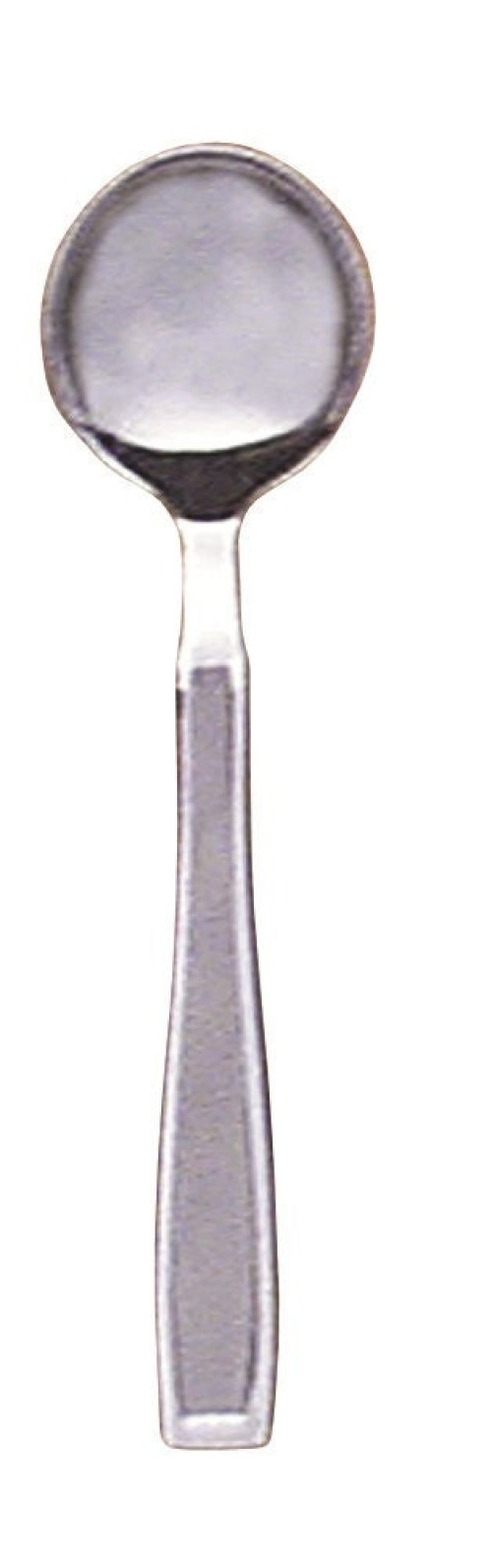 Fabrication Enterprises - 61-0023 Soup Spoon Weighted / Straight Silver / White Vinyl-Coated / Stainless Steel