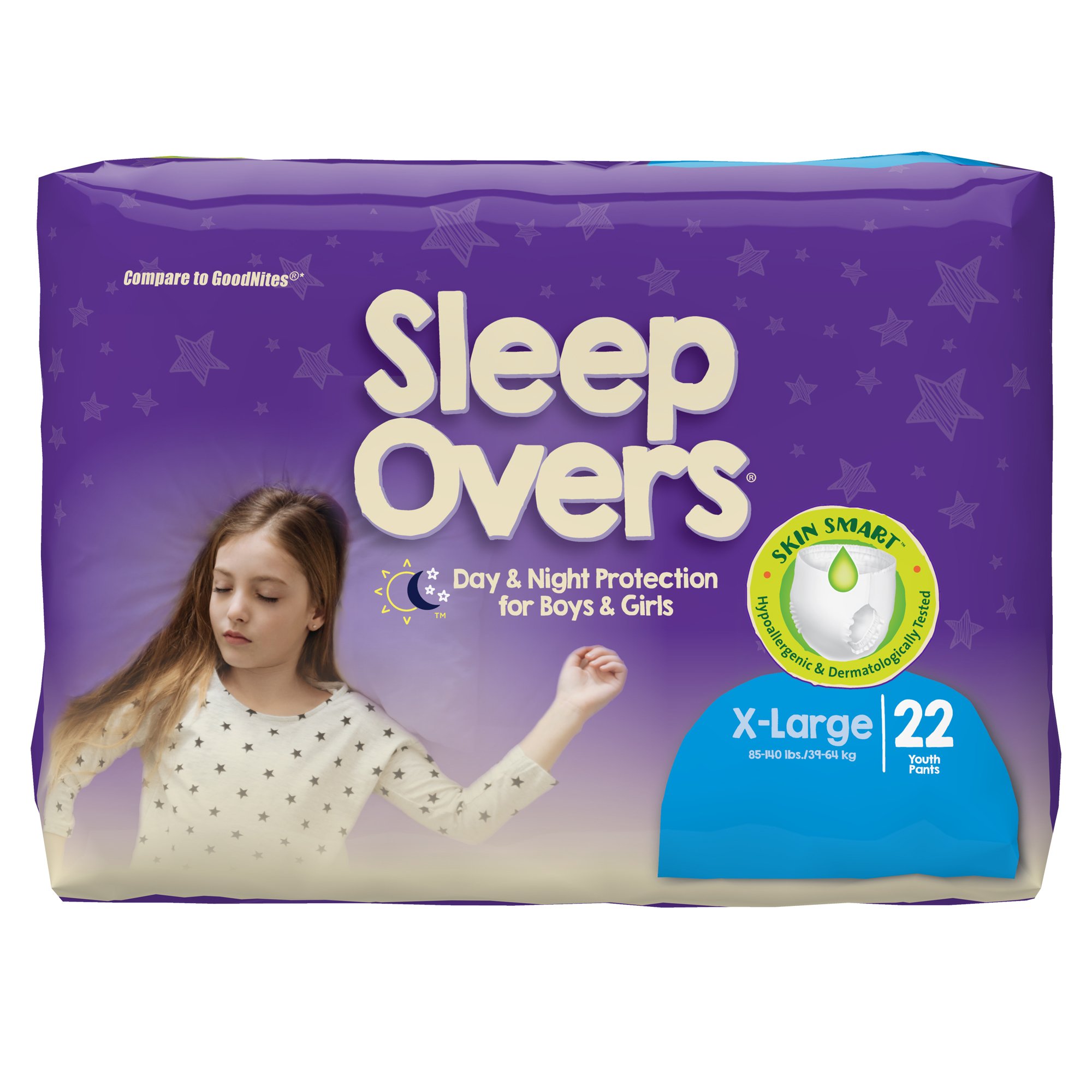 First Quality Products LLC SLP05303 - Cuties® Sleep Overs® Absorbent Underwear, Extra Large - 22/Bag, 88/Case