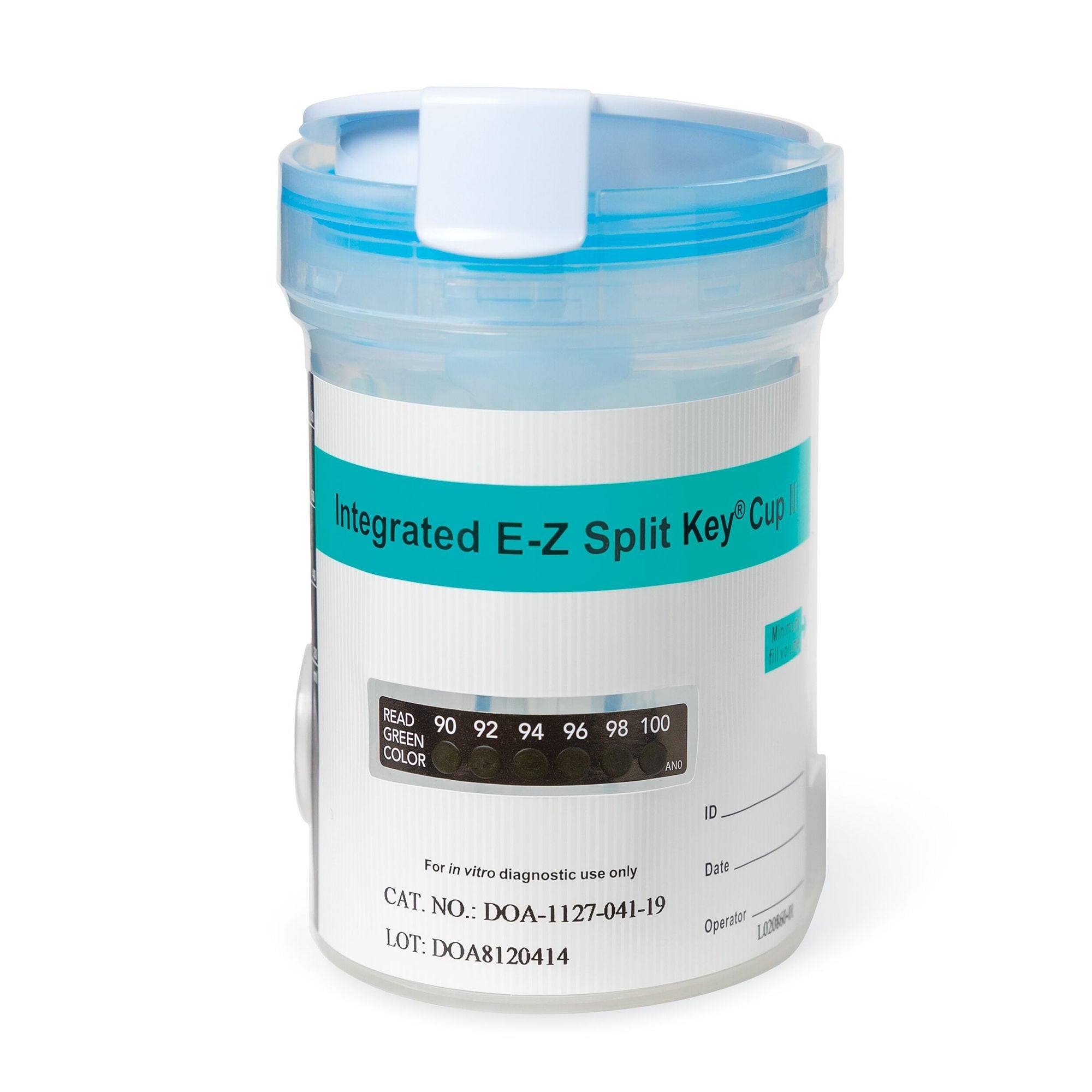 Abbott Rapid Dx North America LLC - DOA-1247-019 Drugs of Abuse Test Kit E-Z Split Key® Cup COC, mAMP/MET, OPI, THC 25 Tests CLIA Waived