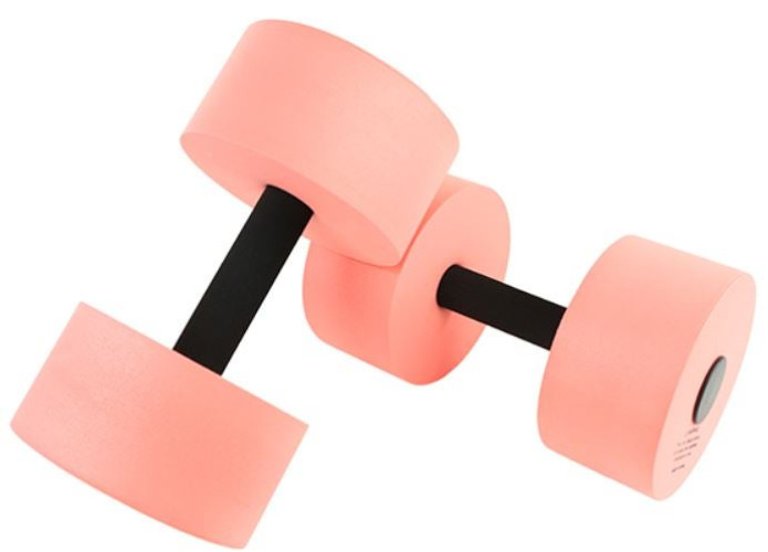 Fabrication Enterprises - 20-4021R Aquatic Dumbbell Pair Round Heads CanDo® Hand Bar 2 lbs.