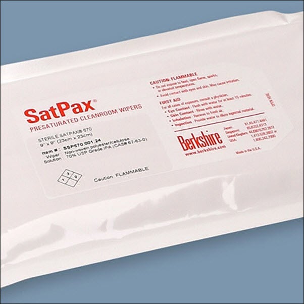 Fisher Anatomical - 17897240 Surface Disinfectant Cleaner Sterile SatPax® 670 Premoistened Cleanroom Manual Pull Wipe 30 Count Soft Pack Alcohol Scent Sterile