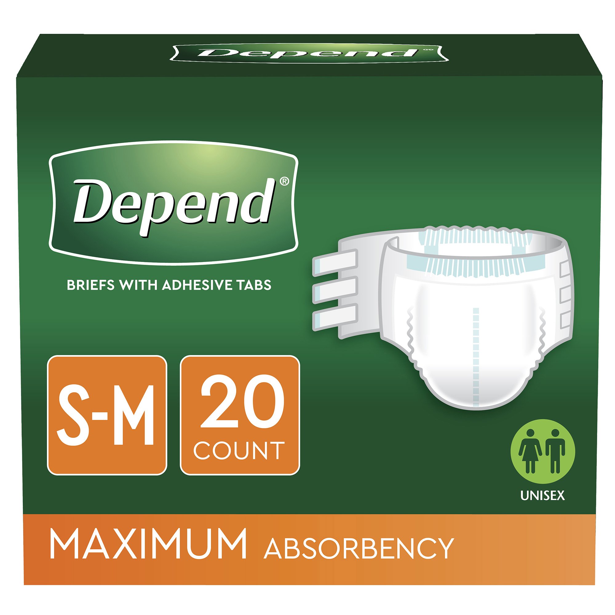 Kimberly Clark 35456 - Depend® Fresh Protection™ Maximum Absorbency Underwear, Small / Medium - 20/Pack, 60/Case