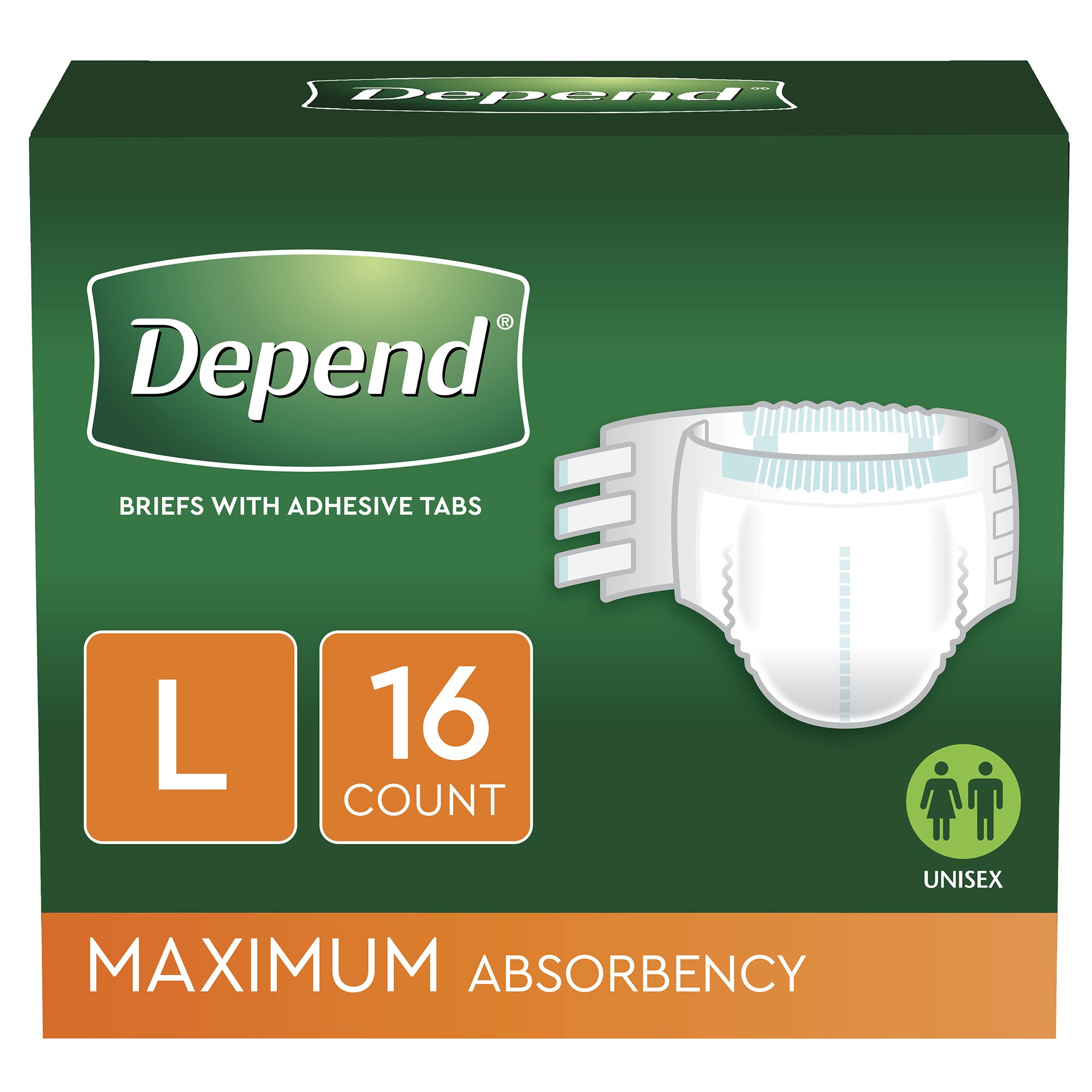 Kimberly Clark 35458 - Depend® Fresh Protection™ Maximum Absorbency Underwear, Large - 16/Pack, 48/Case