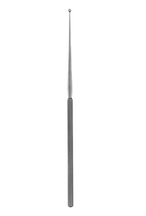 V. Mueller - AU5594 Ear Curette V. Mueller® Buck 5-7/8 Inch Length Single-ended Handle Size 3 Tip Angled Blunt Round Loop Tip