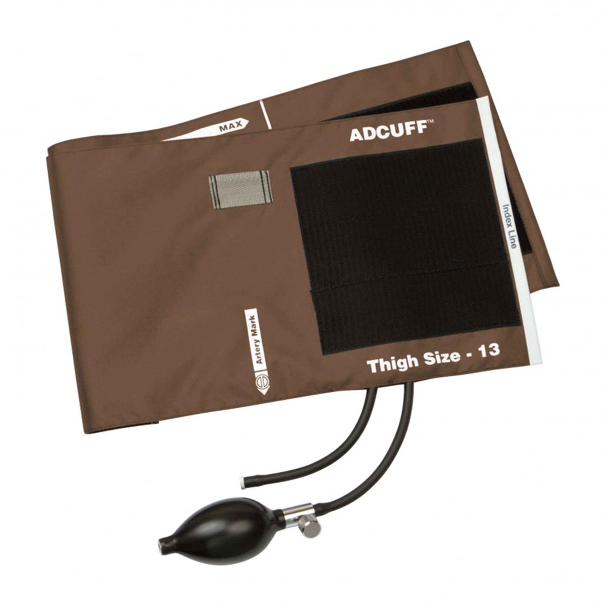 American Diagnostic Corp - 865-13TBR Reusable Blood Pressure Cuff and Bulb Adcuff™ 40 to 66 cm Leg Nylon Cuff Thigh Cuff