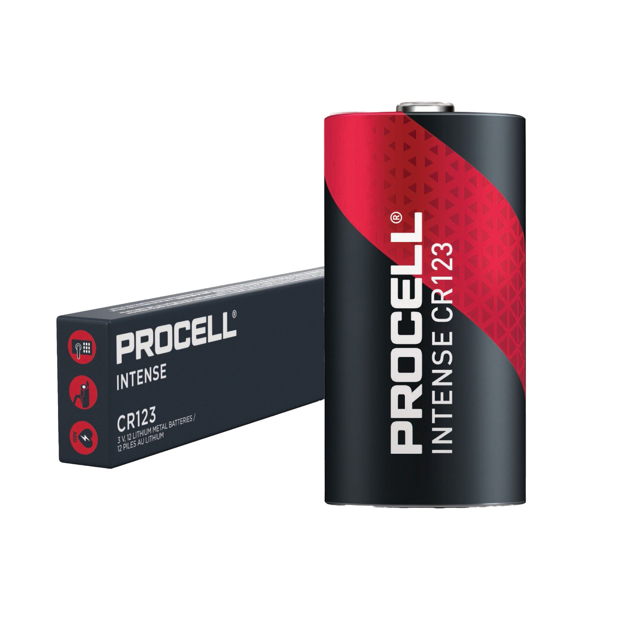 Duracell - PC123 Lithium Battery Duracell® Procell® 123A Cell 3 Volt Disposable 12 Pack