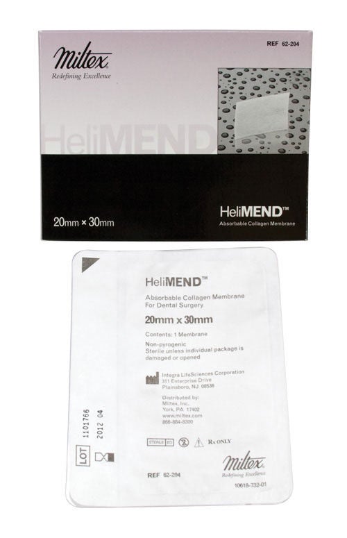 Integra Lifesciences - 62-204 Absorbable Collagen Membrane HeliMEND™ 20 mm X 30 mm Rectangle Sterile