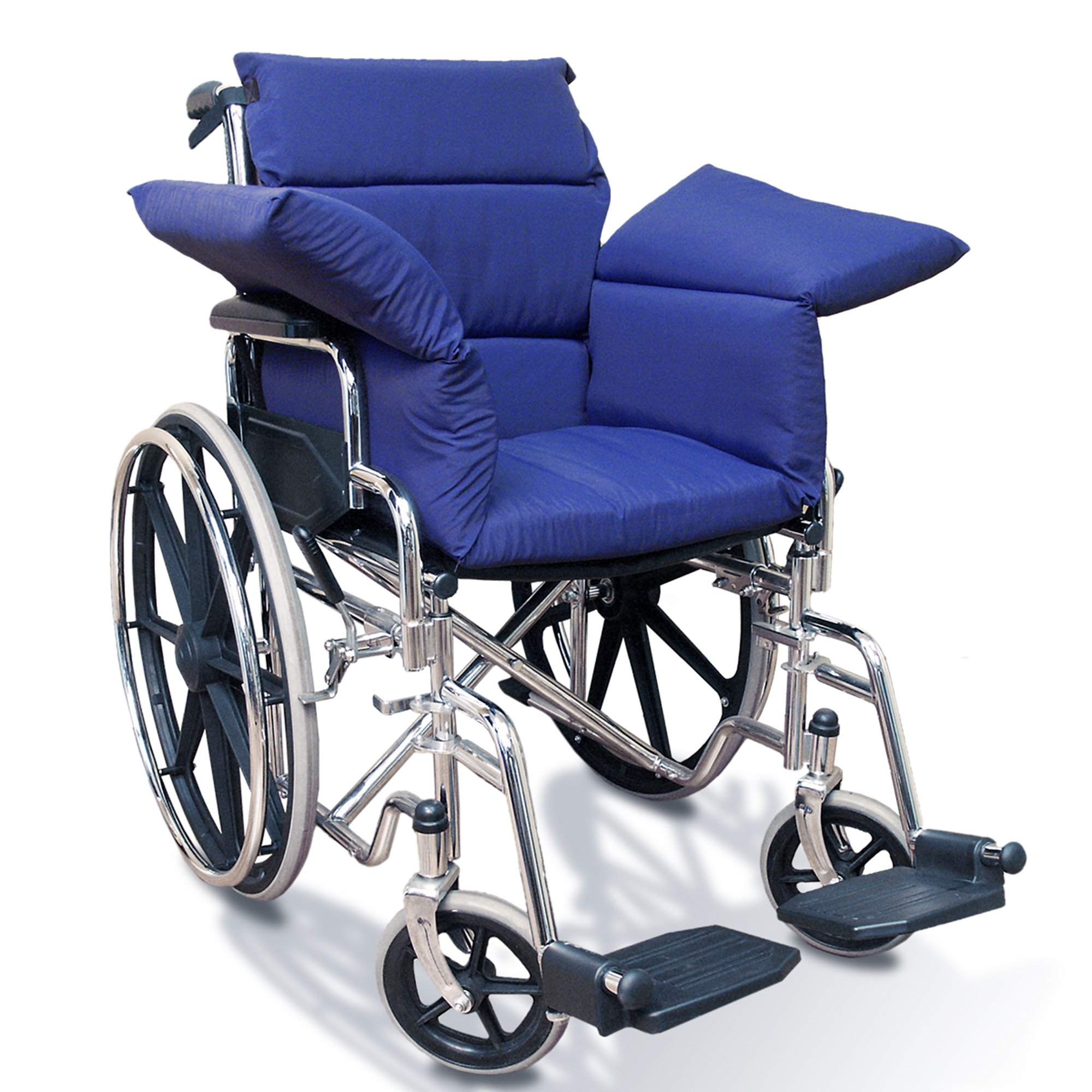 New York Orthopedic 9520XL - NYOrtho Wheelchair Overlay Cushion, 17 in. W x 54 in. D, Fiber, Dark Blue - 1/Each