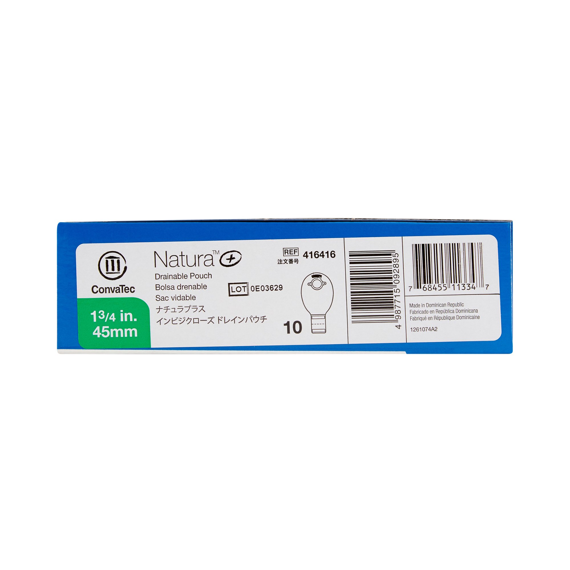 ConvaTec 416416 - Natura® + Two-Piece Transparent Filtered Ostomy Pouch, 1¾ Inch Flange - 10/Box