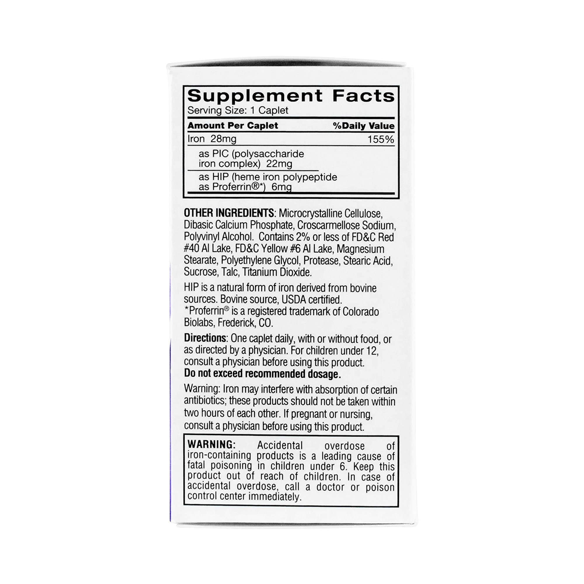 Meda Consumer Healthcare - 34601709530 Feosol® Bifera® HIP and PIC Iron / PIC / HIP Mineral Supplement