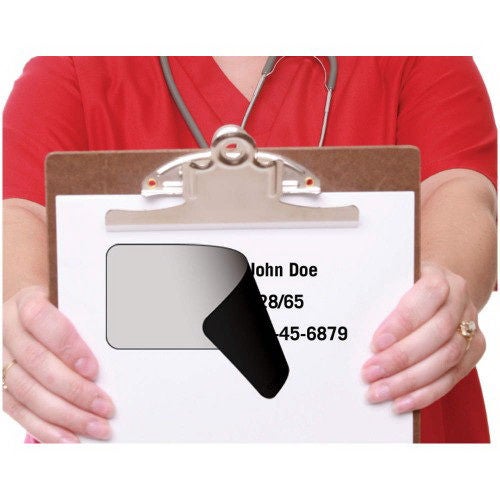 PDC Healthcare - MV08SW8218 Pre-Printed Label pdc® Auxiliary Label White Paper Block Out Black Privacy Label 2 X 2-15/16 Inch