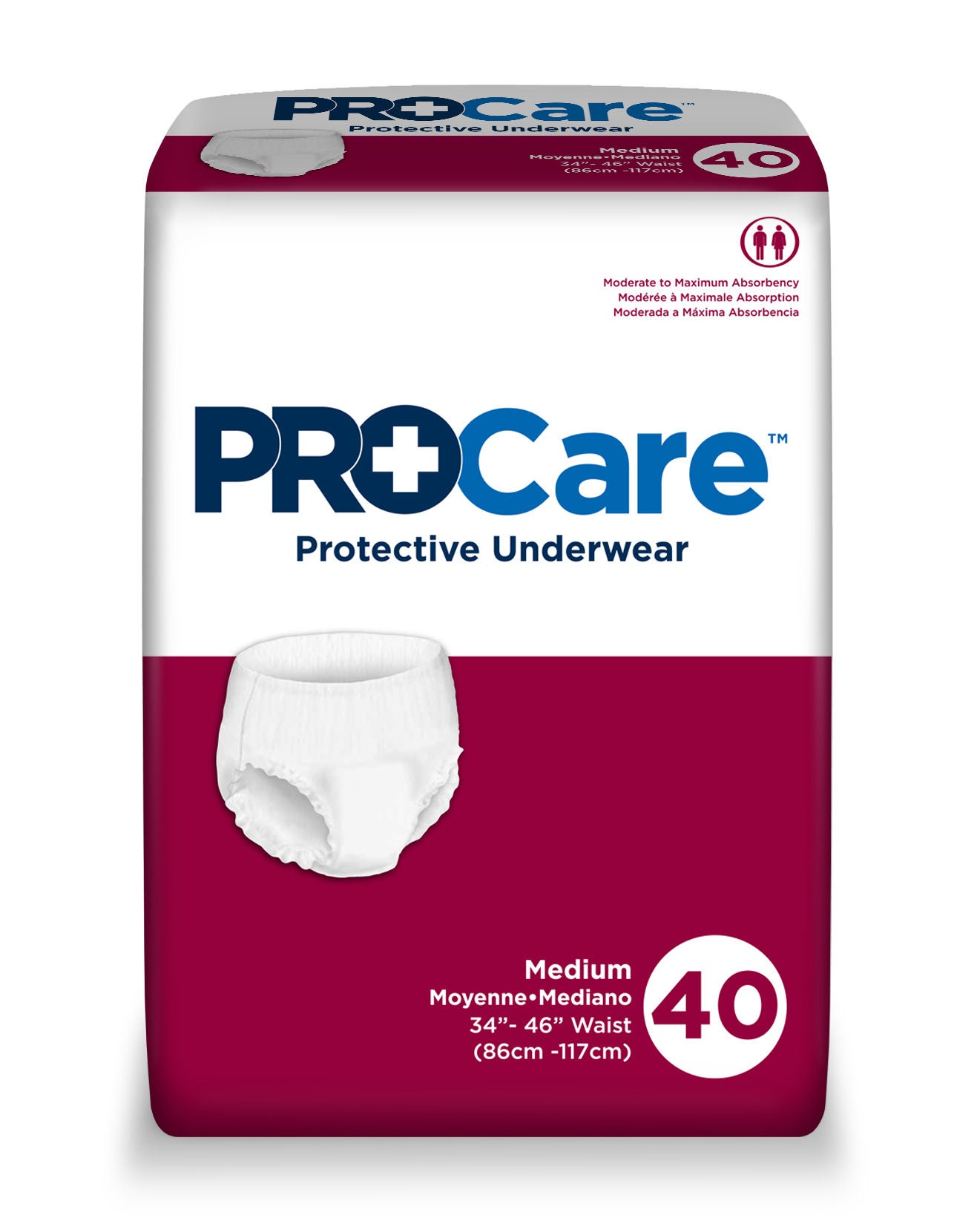 First Quality Products LLC - CRU-512 Absorbent Underwear ProCare™ Pull-On with Tear Away Seams Adult Medium Unisex Disposable Moderate Absorbency