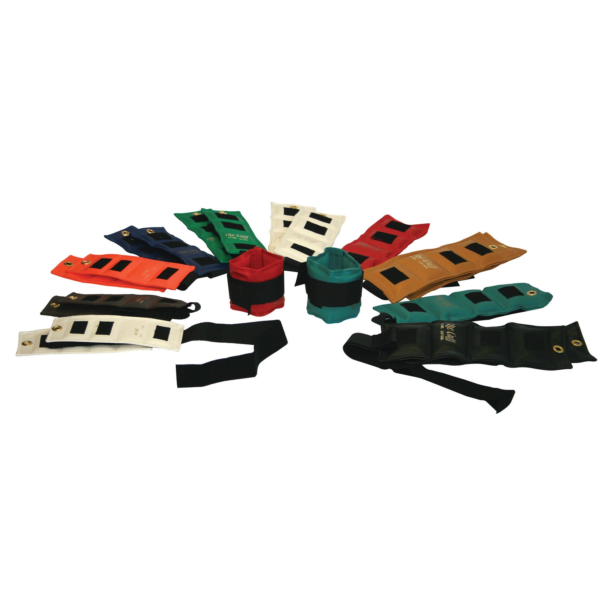Fabrication Enterprises - 10-0252 Weight Cuff Set 20 Piece Set / Adjustable Cuff Style The Cuff® Original Economy Set 1/4 lbs. / 1/2 lbs. / 3/4 lbs. / 1 lbs. / 1-1/2 lbs. / 2 lbs. / 2-1/2 lbs. / 3 lbs. / 4 lbs. / 5 lbs.