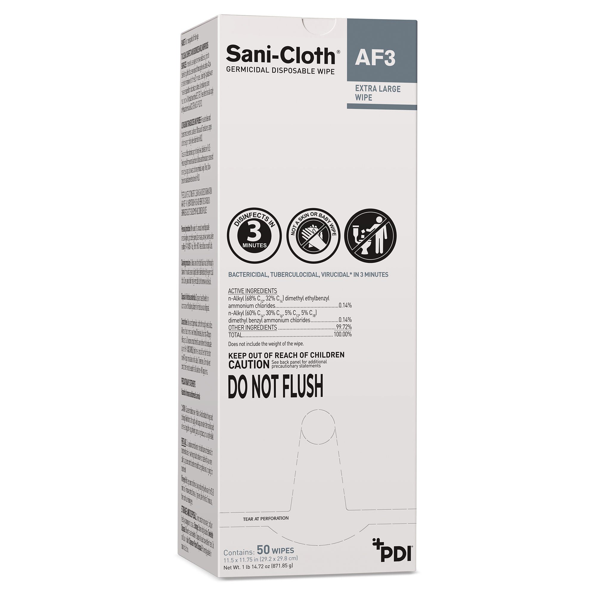Professional Disposables - U27500 Sani-Cloth® AF3 Germicidal Extra Large Disinfectant Wipes