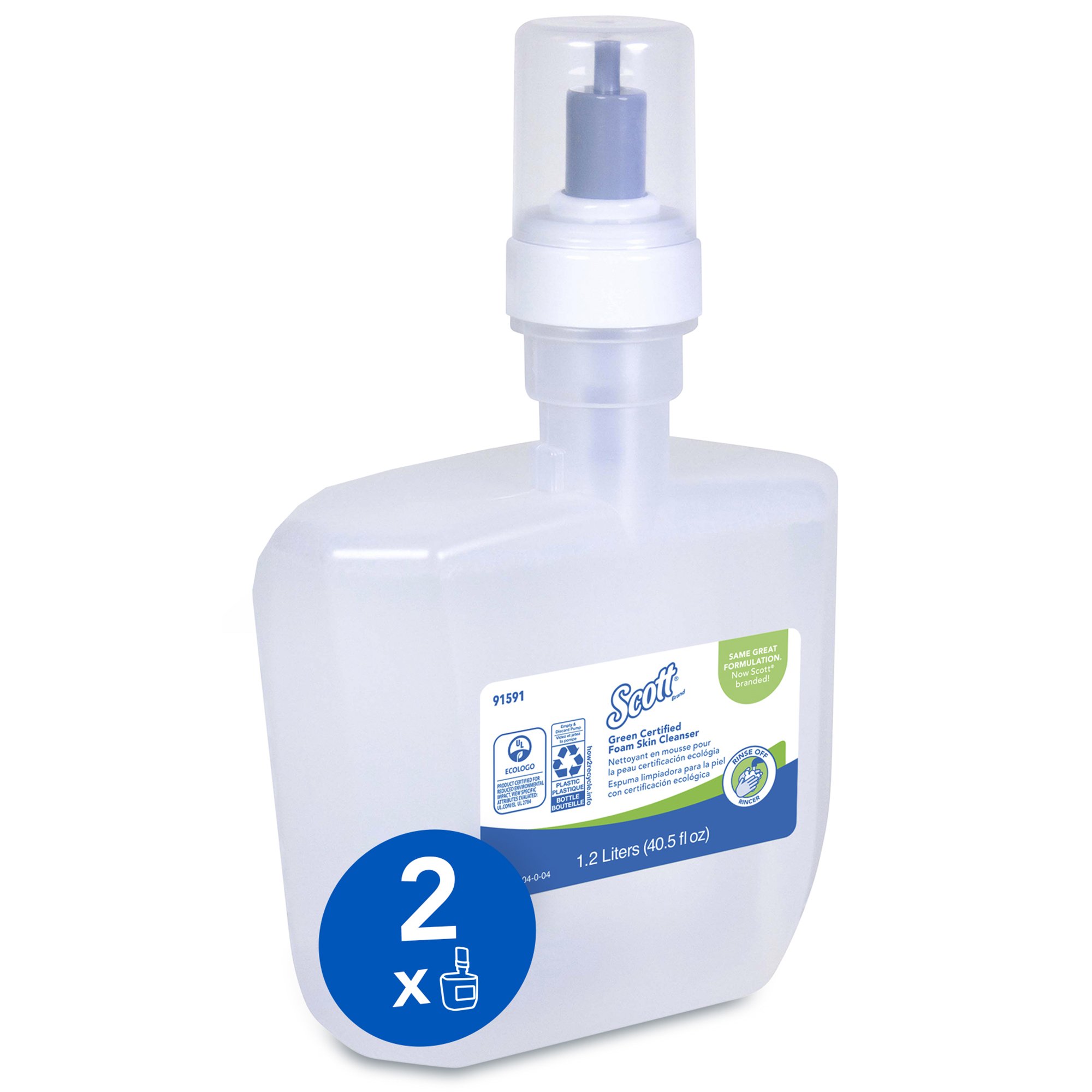 Kimberly Clark 91591 - Scott® Green Certified Foam Skin Cleanser, 1.2 Liter Cassette - 2/Case