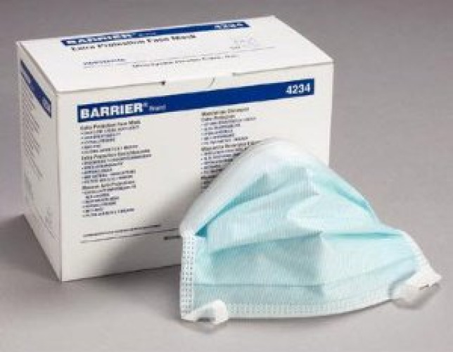 Molnlycke 42341 - Barrier® Extra Protection Surgical Mask, Type 2R, One Size Fits Most - 50/Box, 500/Case