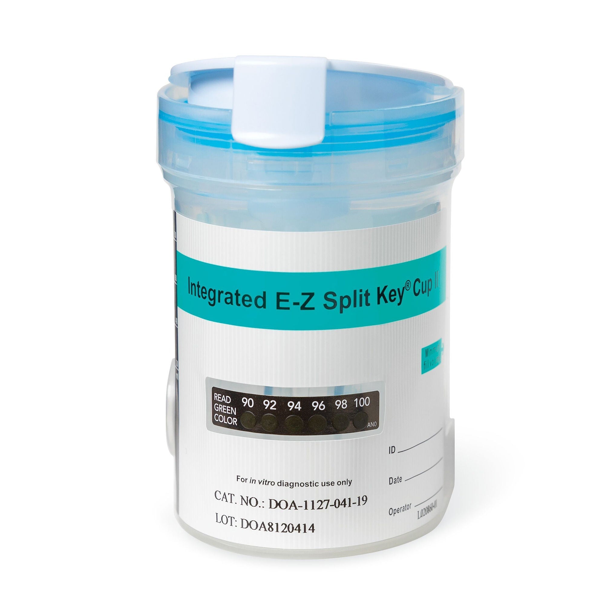 Abbott Rapid Dx North America LLC - DOA-2257-019 Drugs of Abuse Test Kit E-Z Split Key® Cup AMP, COC, OPI, PCP, THC 25 Tests CLIA Waived
