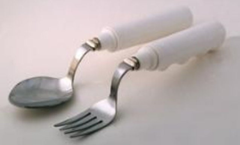 Alimed - 2970010573 Soup Spoon Grip-Tight Swivel White Stainless Steel / Nylon-Coated