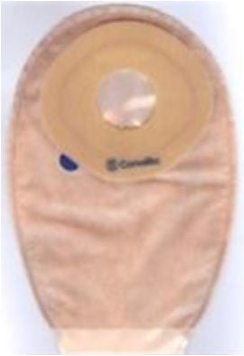 ConvaTec - 416737 Ostomy Pouch Esteem®+ Stomahesive Standard Wear One-Piece System 12 Inch Length Pre-Cut Beige 1-9/16 Inch Stoma Drainable