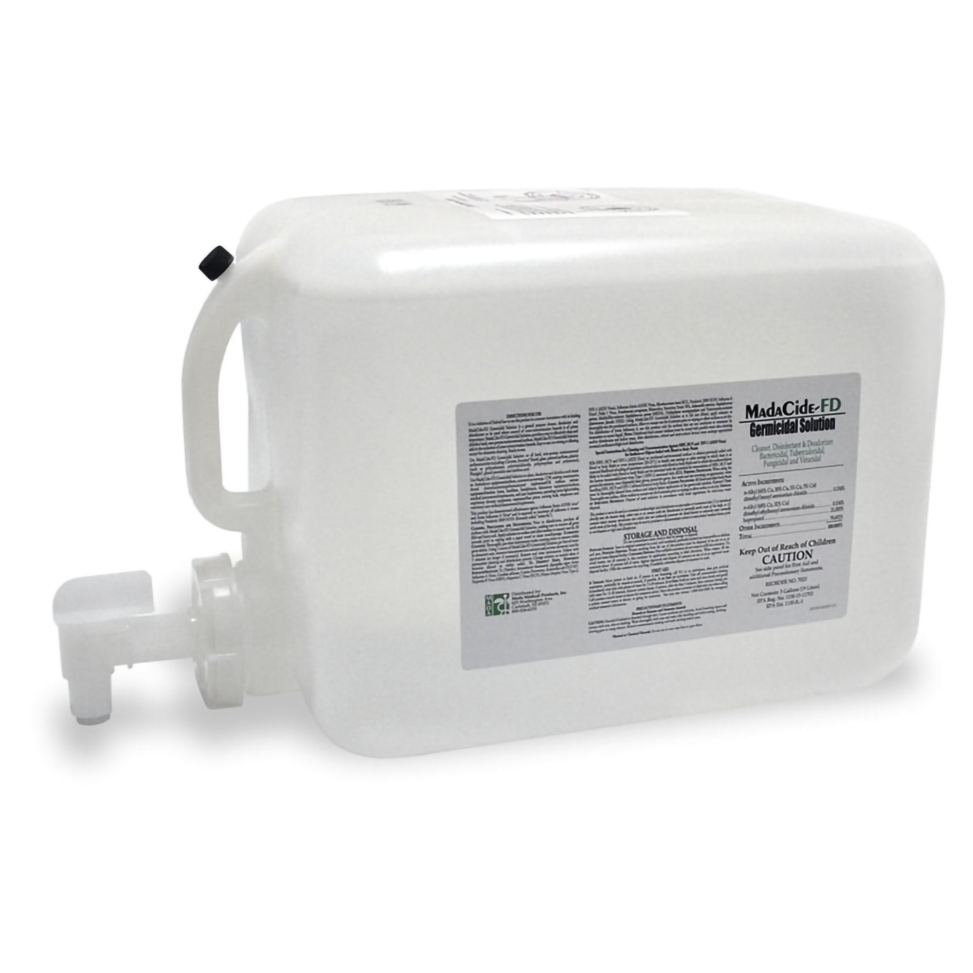 Mada Medical Products - 7023 Surface Disinfectant Cleaner MadaCide-FD® Alcohol Based Manual Pour Liquid 5 gal. Bottle Alcohol Scent NonSterile