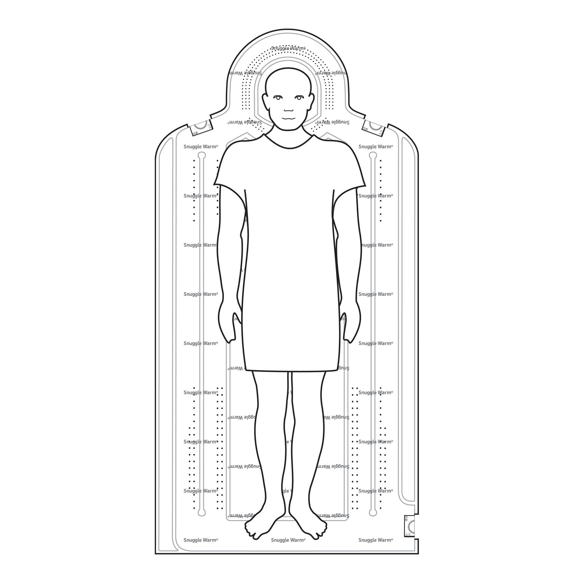 ICU Medical FKA Smiths Medical - SWU-2013 Forced Air Warming Blanket Snuggle Warm® 40 X 80 Inch Fabric White