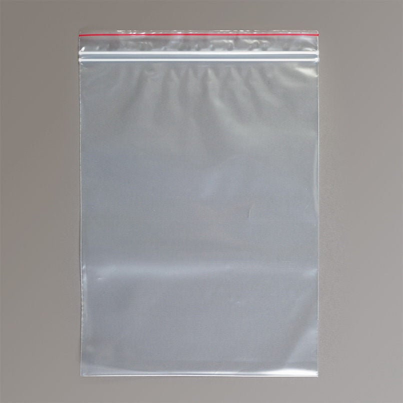 Health Care Logistics - 7615 Reclosable Bag Premium Red Line™ 9 X 12 Inch Plastic Clear Zipper Closure