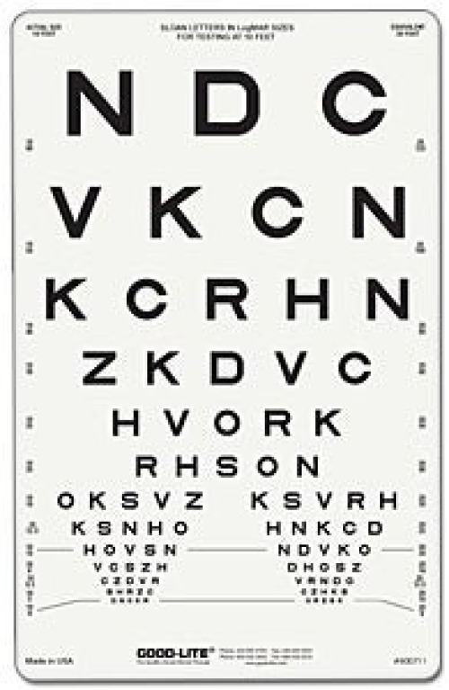 Good-Lite - 600711 Eye Chart Good-Lite® 10 Foot Distance Acuity Test